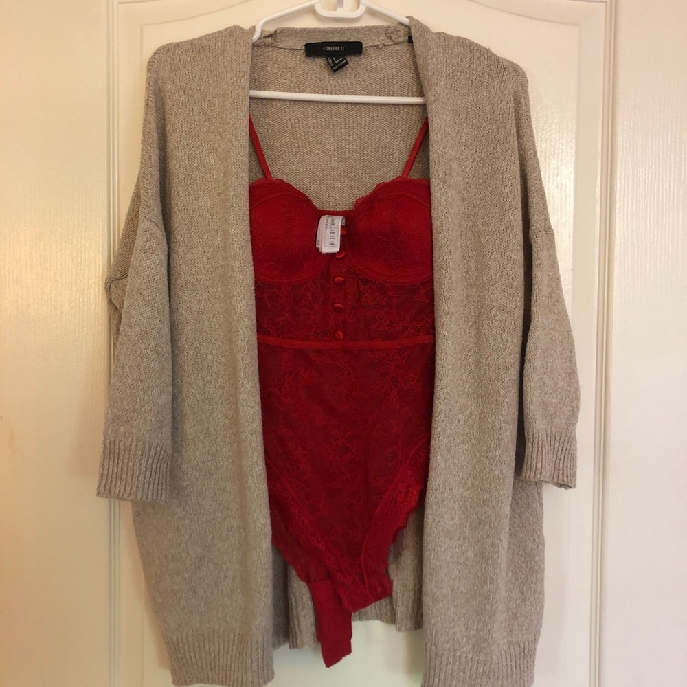 F21 Tan Cardigan